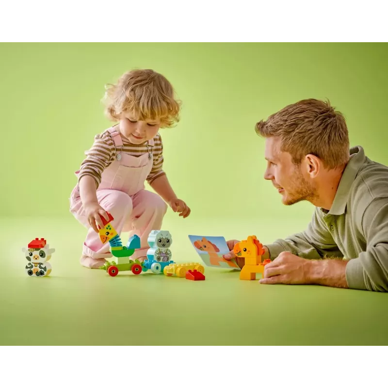 Konstruktionsspielzeug LEGO DUPLO Tierzug 10412 — 19 Teile, für Kinder ab 1,5 Jahren, 170×60×430 mm