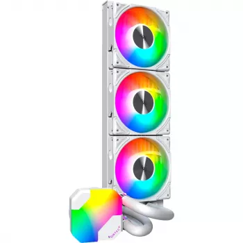 360mm Radiator Montech HyperFlow ARGB 360 White — 360mm Flüssigkeitskühlungsradiator für PC