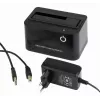 Gembird HD32-U2S-5 Dockingstation für 2,5- und 3,5-Zoll-Festplatten, USB 2.0 Type-A, Schwarz