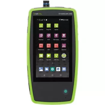 Netzwerktestgerät Fluke Networks EtherScope nXG EXG-300 – Tri-Band-Wi‑Fi (2,4/5/6 GHz), RJ-45, USB-A/C, batteriebetrieben, 5-Zoll-LCD