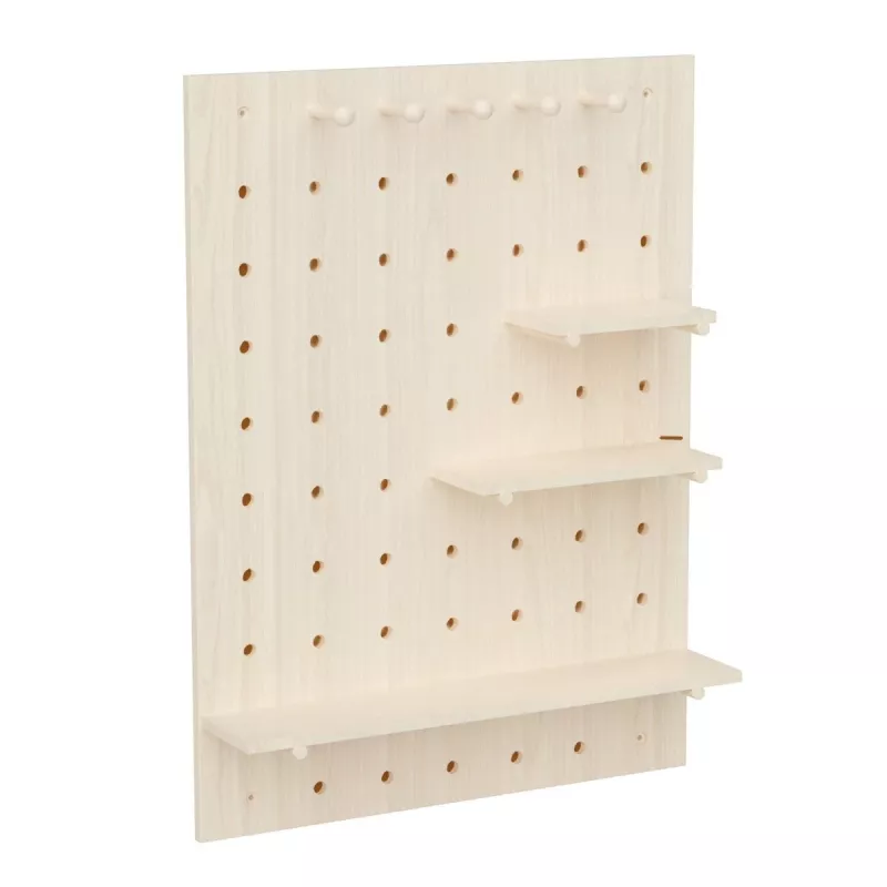 Kabelorganizer MACLEAN MC-131 WD Holzbrett für Tisch- und Wandmontage, max. Belastung 20 kg