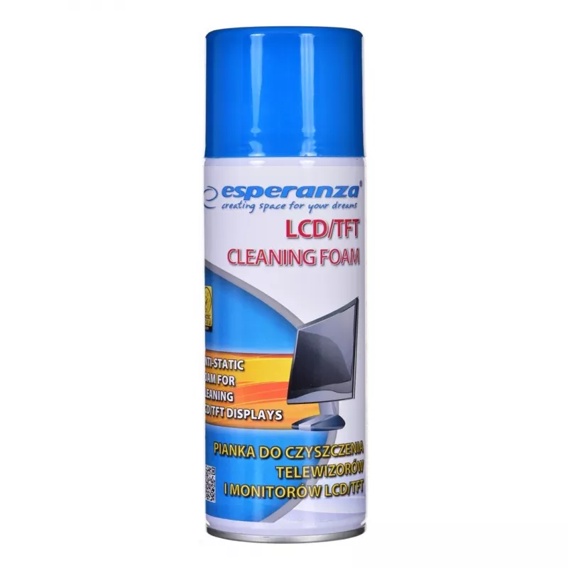 Equipment-Reinigungsschaum ESPERANZA ES119 — 400 ml für LCD/TFT/Plasma-Bildschirme, Mehrfarbig