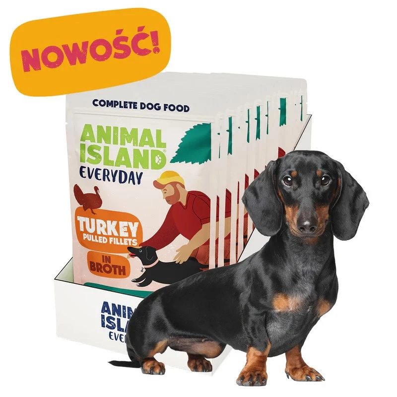 ANIMAL ISLAND Putenfilets in Brühe für Hunde 10x150g