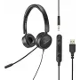 Renkforce RF-HS-360 PC-Headset USB Stereo On Ear Schwarz (RF-4737358)