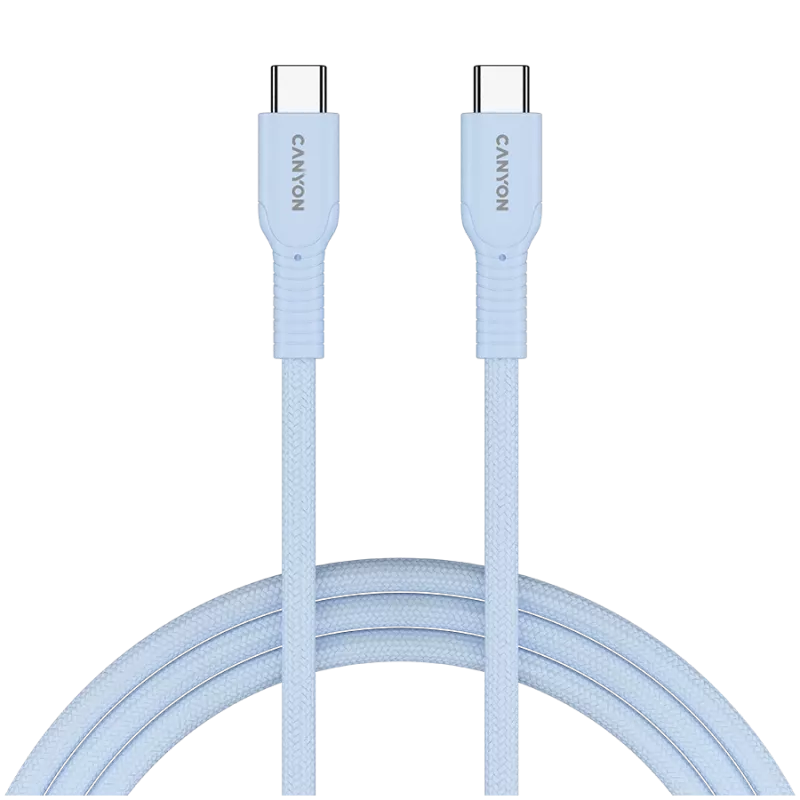 CANYON Kabel OnWire 60CL C-C 60W COLOR Geflochten 1m Hellblau