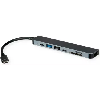 Laptop-Dock ROLINE 12021122 USB 3.2 Gen 1 Type-C Grau