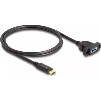 DeLOCK SuperSpeed USB 10 Gbps Kabel USB Typ-C Stecker auf USB Typ-A Buchse 1 m schwarz