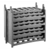 Tisch-Weinregal rotho VARIO für 6 Flaschen, faltbar, grau, 600×220×140 mm