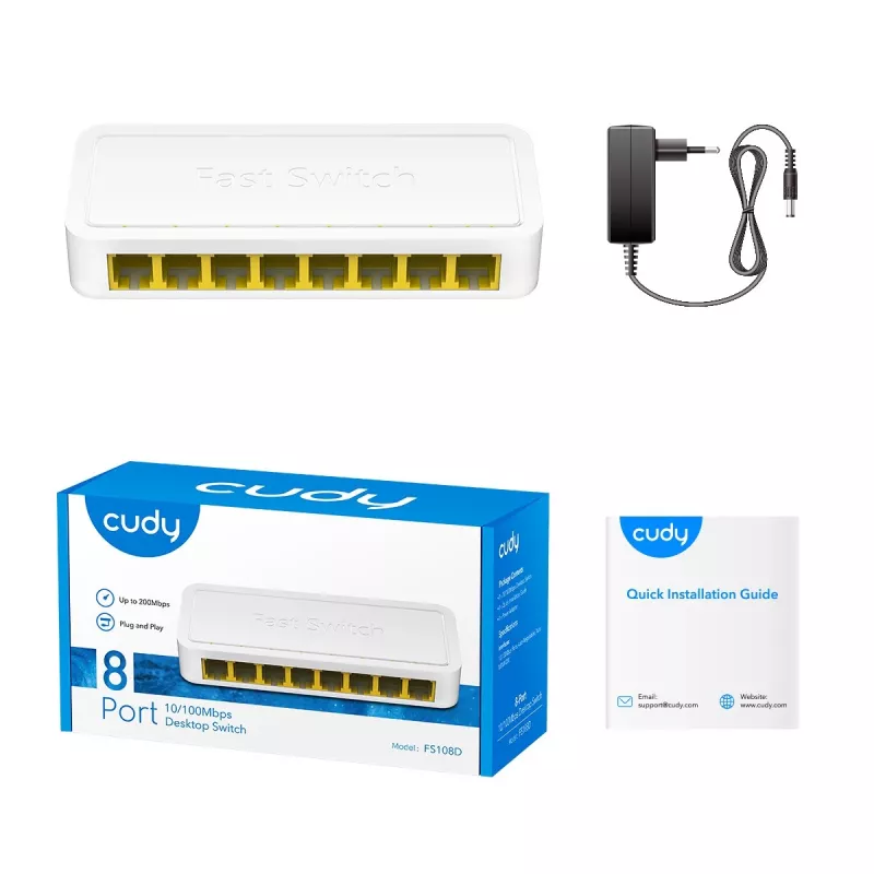 Netzwerk-Switch Cudy FS108D Fast Ethernet 10/100