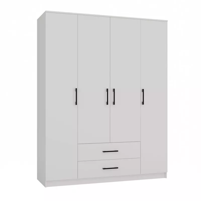 Topeshop ROMANA 160 BIEL KPLB bedroom wardrobe/closet 11 shelves 4 Tür(s) weiß