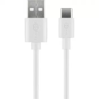 Wentronic 59130 2m USB A USB C Stecker Stecker Weiß USB-Kabel (59130)