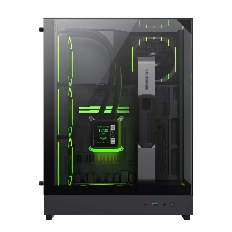 Gamemax Gehäuse | T20 BK | Schwarz | M-ATX | Netzteil nicht enthalten