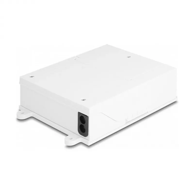 DeLOCK Glasfaser-Verteilerbox FTTH Innen-Wandmontage 8 Ports weiß