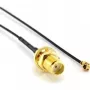 ALLNET ANT-PIG-UFL-SMAF-30 Koaxialkabel 0,3 m und FL SMA Schwarz - Gold (ANT-PIG-UFL-SMAF-30)