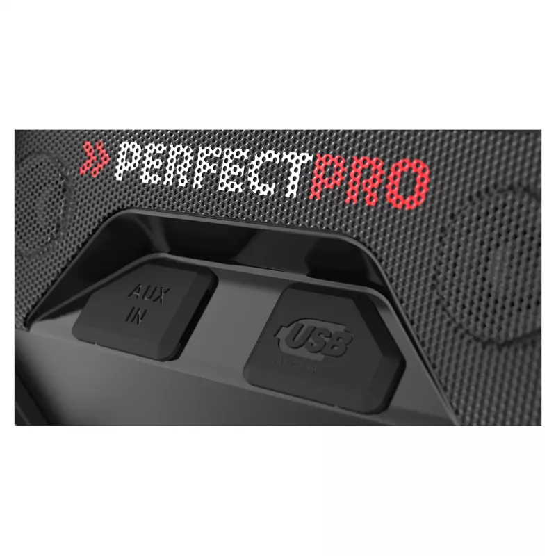 Tragbares Baustellenradio PerfectPro ROCKTAGON 18V — batteriebetriebenes Baustellenradio