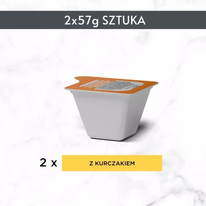 Nassfutter für Katzen Purina Nestlé Gourmet Revelations Chunks in Jelly mit Huhn 2 x 57 g, ausgewachsene Katzen, Protein 9%, Feuchtigkeit 83%