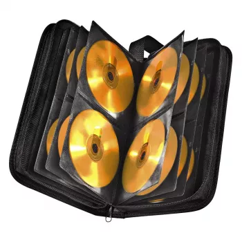 Hama Nylon-Tasche 104 CDs, 104 Discs, Schwarz, Nylon