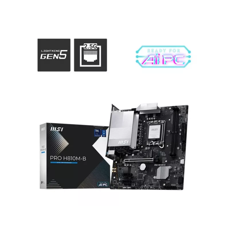 MSI PRO H810M-B Motherboard Intel H810 LGA 1851 (Socket V1) micro ATX