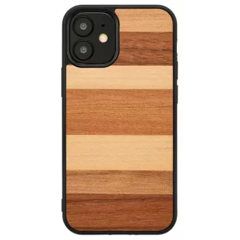 Schutzhülle für Smartphone man and wood für iPhone 12 mini – schwarz