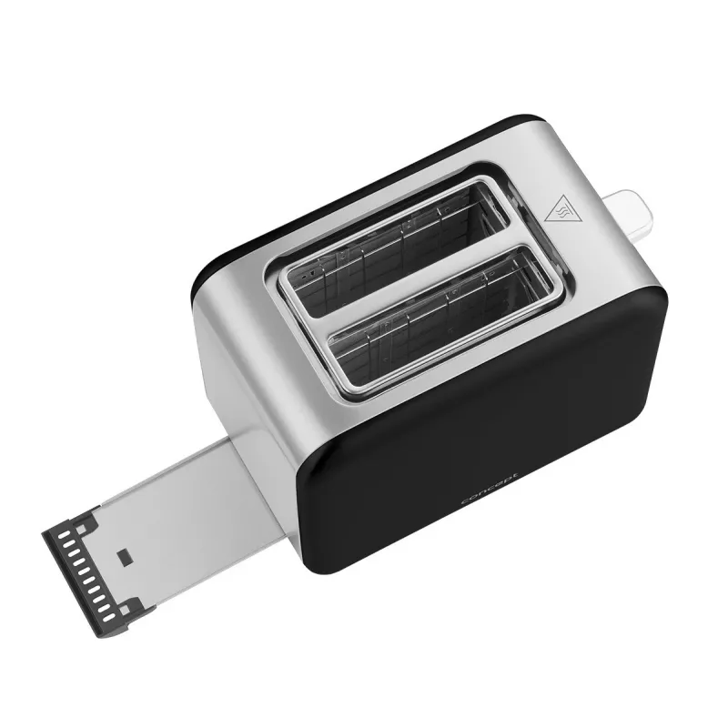 Toaster TE2052 Edelstahl schwarz