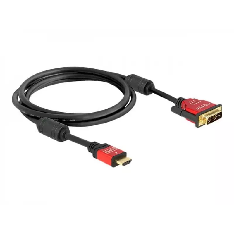 HDMI - DVI-Kabel DeLOCK 84342 1,8 m Stecker / Stecker