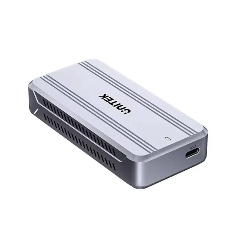 SSD-Gehäuse Unitek S1242AGY01-EU USB4 40 Gbit/s, M.2 NVMe, bis zu 8 TB, Aluminium/Kunststoff, aktive Kühlung