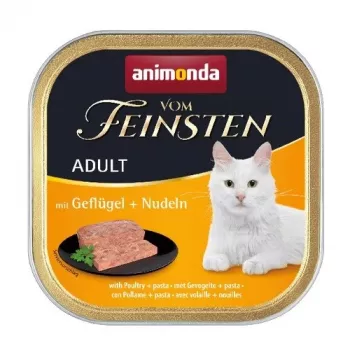 ANIMONDA Vom Feinsten Adult Geflügel mit Nudeln - Nassfutter für Katzen - 100g