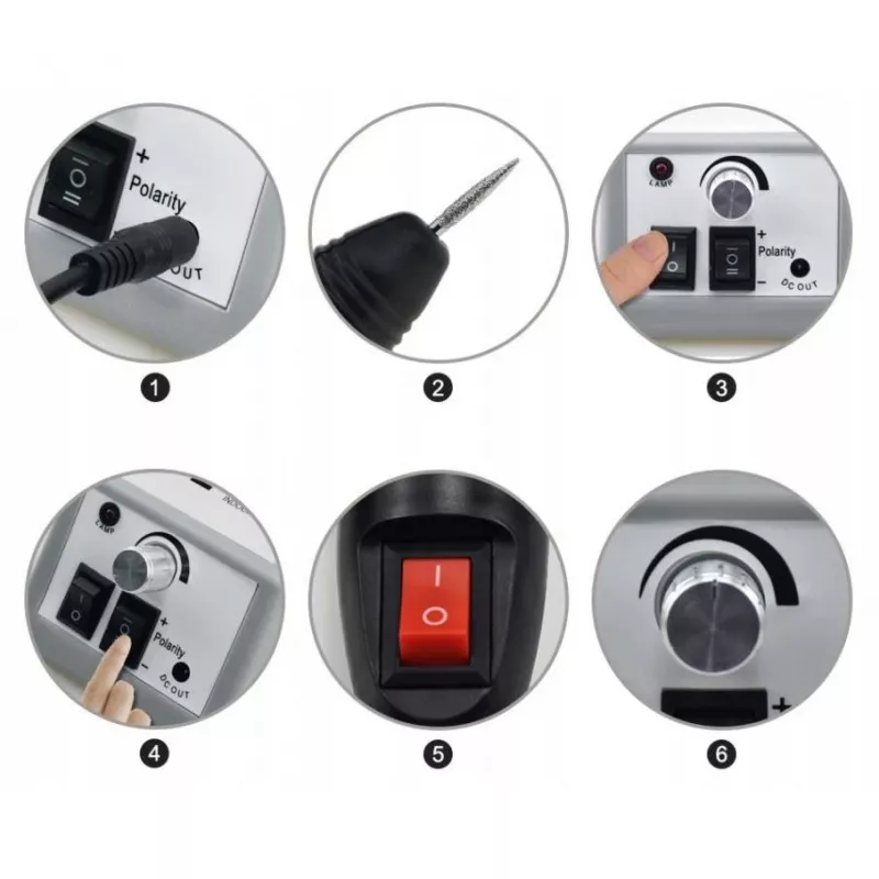 Extralink Nagelbohrer EU-Stecker Weiß