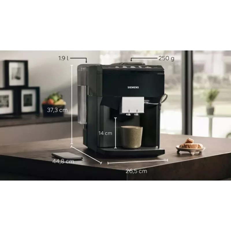 Espressomaschine Siemens TP513R09 — vollautomatisch, 15 bar, 1,9 l Wassertank, integriertes Mahlwerk