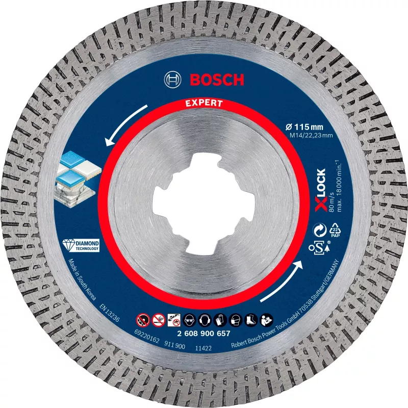 Bosch Expert HardCeramic X-LOCK Diamant-Trennscheibe, 115 mm, 2608900657