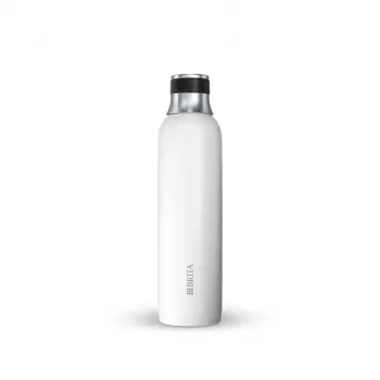 Karbonisierflasche BRITA 1046738 für Trinkwassersprudler, Edelstahl, 650 ml, 77 mm Ø, 278 mm Höhe