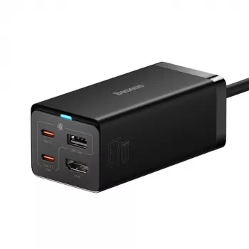 Ladegerät BASEUS GaN 2x USB-C, USB-A, HDMI 4K, 67W, PPS, PD, QC, USB4