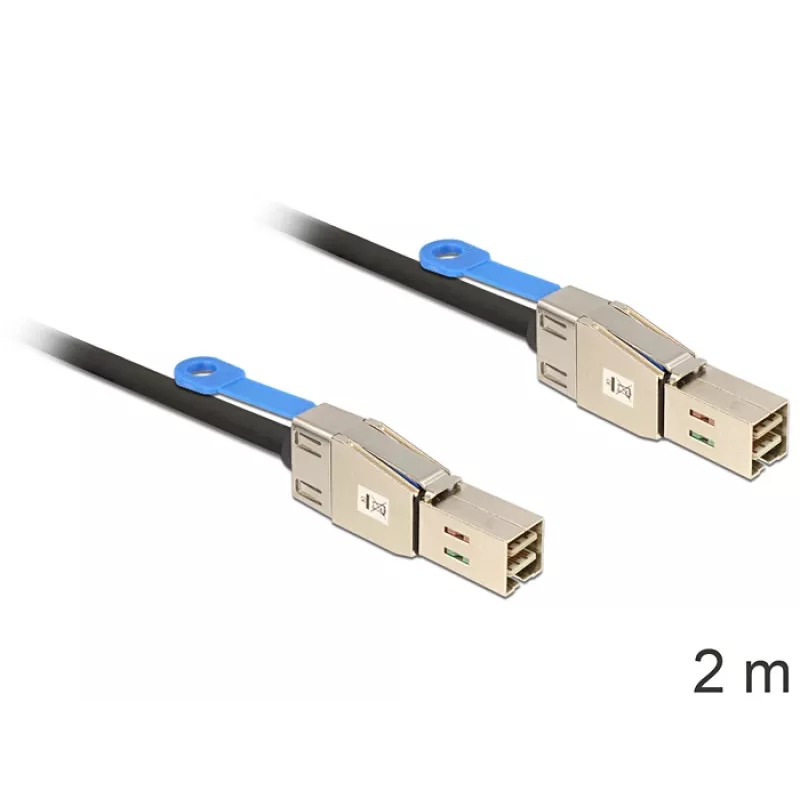 DeLOCK 83395 Serial Attached SCSI (SAS)-Kabel 2 m Schwarz