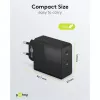 Indoor-Ladegerät Goobay 61757 Schnellladung USB Type-C 2 Ports Schwarz