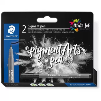 Filzstift Staedtler Pigment Arts Intensiv Pen Schwarz 2 Stück