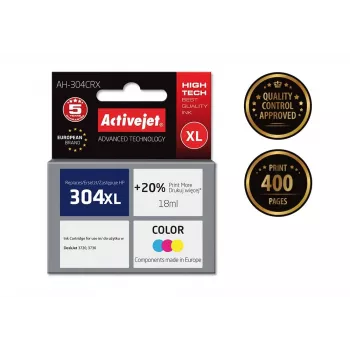 Activejet AH-304CRX Tinte (Ersatz für HP 304XL N9K07AE; Premium; 18 ml; 400 Seiten, Farbe)