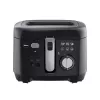 ELDOM Fryer FREET, 2,5 L, 400 g Pommes, Temperaturregler, herausnehmbarer Öltank, Schwarz