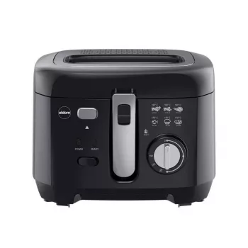 ELDOM Fryer FREET, 2,5 L, 400 g Pommes, Temperaturregler, herausnehmbarer Öltank, Schwarz