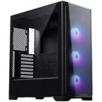 PHANTEKS Eclipse G370A PC-Gehäuse, Midi-Tower, SSI-EEB, RGB, gehärtetes Glas - inklusive 3x 120-mm-Lüfter, schwarz