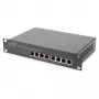 DIGITUS Gigabit Ethernet PoE Switch 8‑Port PoE+ 10 Zoll Rack, bis zu 80 W PoE-Budget
