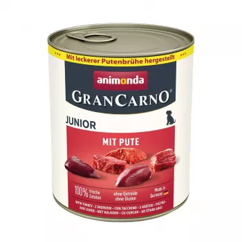 Nassfutter animonda GranCarno Junior — Pute 800 g, getreidefreies Welpen-Komplettfutter