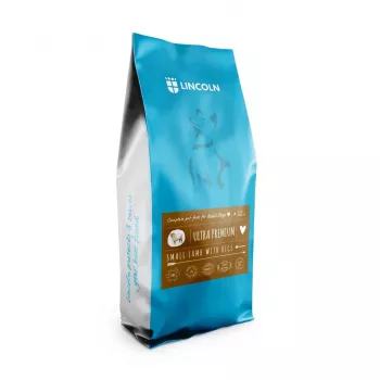 Trockenfutter für Hunde Lincoln Ultra Premium Adult Small Lamb mit Reis 12 kg — 24% Protein, 14% Fett