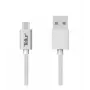 USB-auf-Micro-USB-Datenkabel Tellur Nylon umflochten 1 m Silber