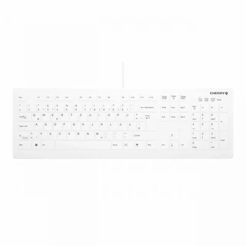 Contour Design Active Key Contour QuickClean Medizinische Tastatur IP68 Full-Size Kabelgebunden Weiß DE C8112