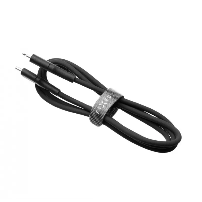 USB-C-auf-Lightning-Festkabel FIXED FIXDLS-CL12-BK 1,2 m flüssiges Silikon