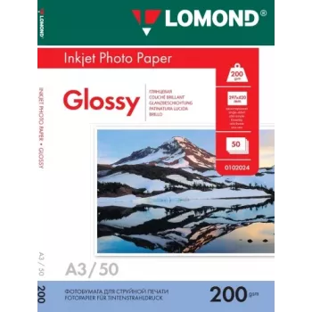 Lomond Foto-Tintenstrahlpapier Glänzend 200 g/m² A3, 50 Blatt