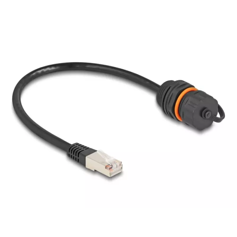 Netzwerkkabel DeLOCK 88146 RJ45 auf RJ45 Cat.6A 0,25 m Schwarz