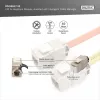 Keystone-Modul DIGITUS CAT 6A geschirmt mit intelligentem Kabelmanager, flach RJ-45, 14,5×34,5×21 mm – 12 Stk.