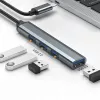 USB-Hub QOLTEC 53792, USB-C 3.1 auf 4 Ports (USB 3.0 x1, USB 2.0 x3)