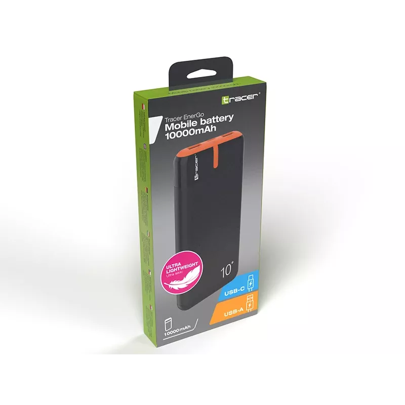 PowerBank EnerGo 10000mAh schwarz-orange